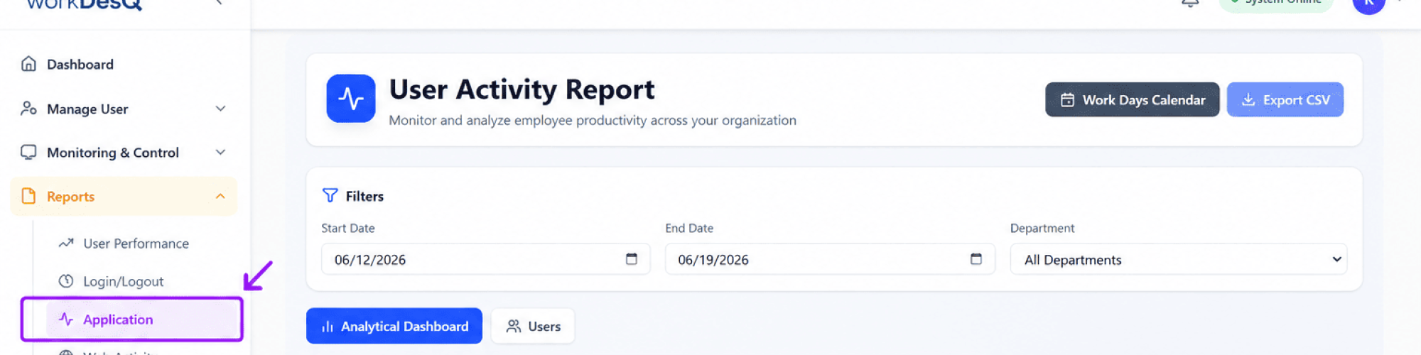 WorkDesQ Employee Work Monitoring Software